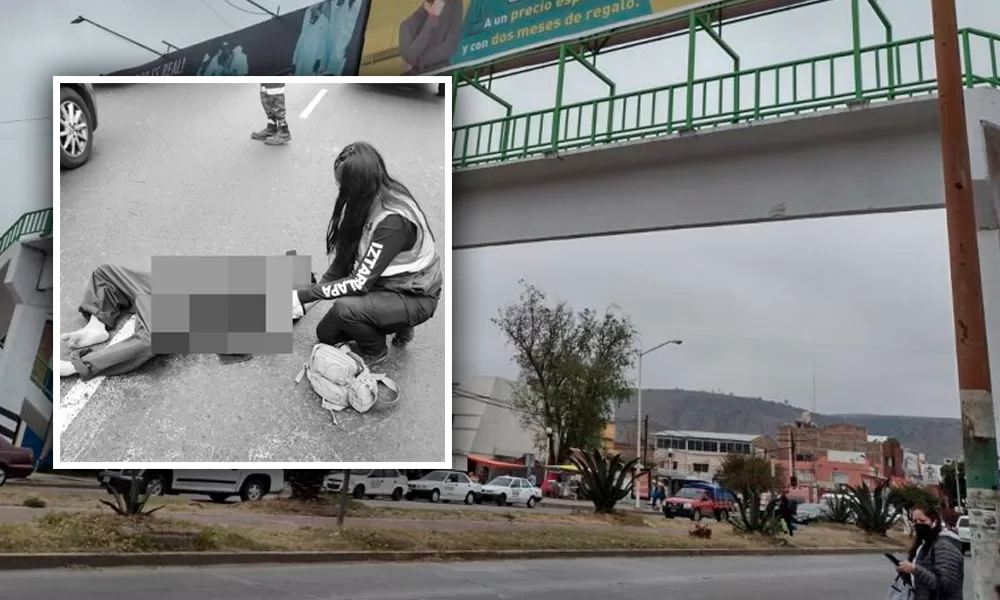 Hombre pierde la vida tras lanzarse de un puente peatonal