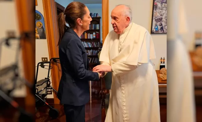 Visita Claudia Sheinbaum al Papa Francisco en el Vaticano