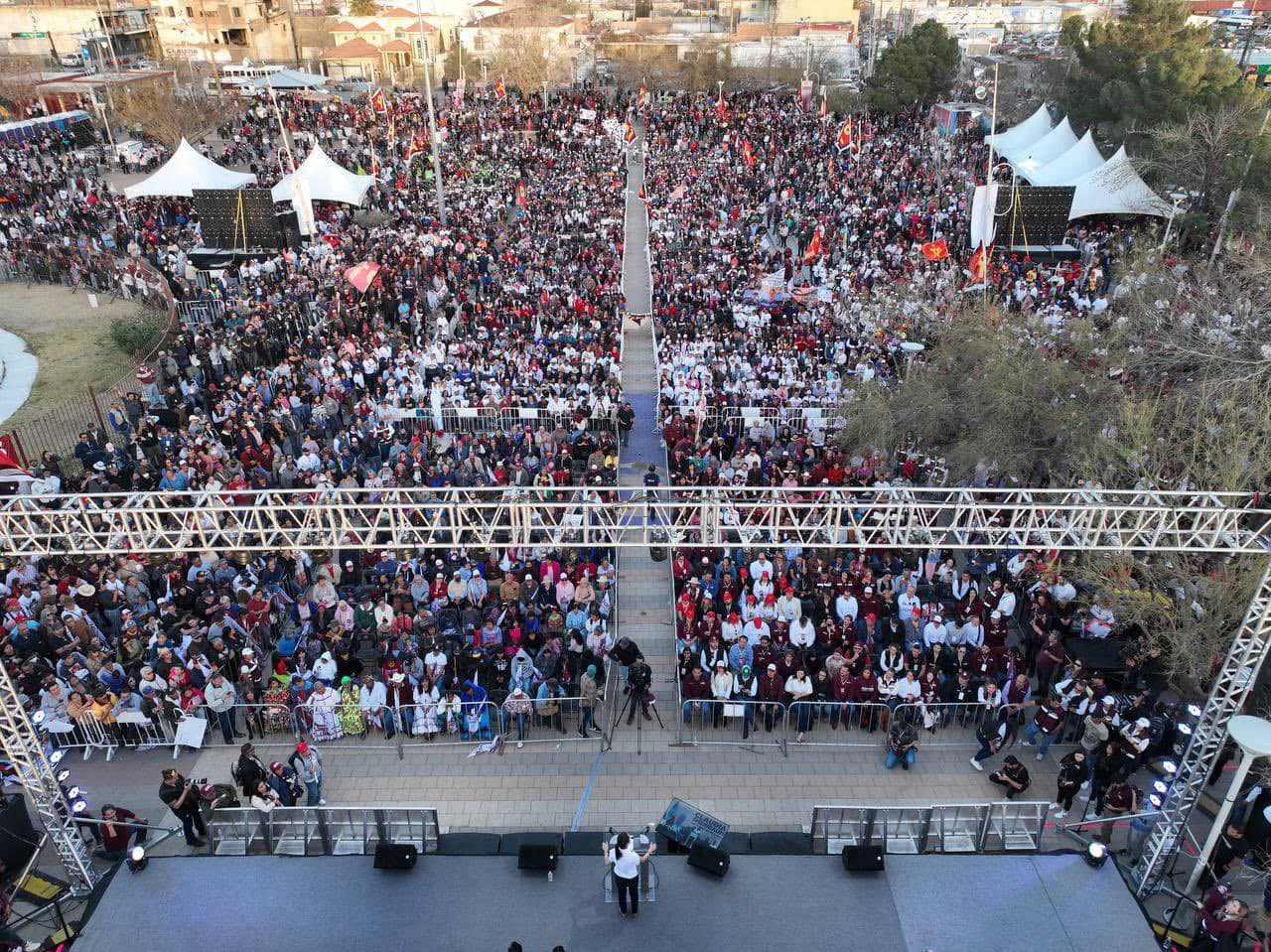 Claudia Sheinbaum da inicio a su campaña en Ciudad Juárez con un fuerte respaldo y compromisos clave